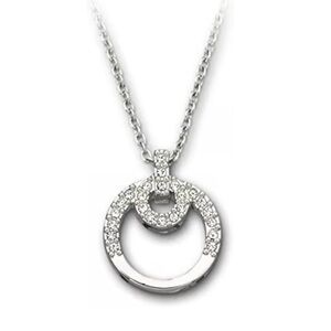 Swarovski Silver Circle Charmed Pendant Necklace